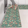 thumbnail image 2 of Kitchen Rugs Sets Of 2,Green Christmas Floral Pattern Anti Fatigue Kitchen Mat Rugs Non Slip Washable,Decorative Kitchen Floor Mats for Kitchen,Sink,Laundry,17"X47", 2 of 5
