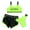 green, variant on Lindbes Three-piece Girls Swimsuits Sets Children‘s Letter Print Bikini Swimwear Crop Tank Tops and Panty and Shorts Bathing Suit Green 11-12 Years
