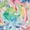 Rainbow Tie Dye Palm, variant on Swim 365 Women's Plus Size Split-Neck Long Sleeve Swim Tee With Built-In Bra