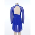thumbnail image 3 of Doomiva Cutout Fringed Dress for Girls Latin Dance Cos tume Modern Jazz Dancing Clothes Gymnastic Tutu Skirt Blue 14, 3 of 7