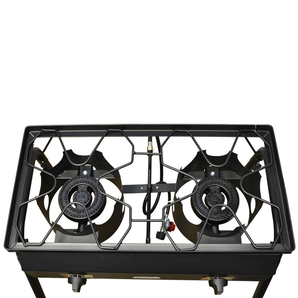 Propane Gas 2 Double High Pressure Burner Outdoor  Stove -AUTO IGNITION