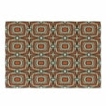 thumbnail image 1 of Geometric Cutting Board, Squares and Rhombuses with Bullseye Pattern Abstract Warm Colored Shapes, Decorative Tempered Glass Cutting and Serving Board, Small Size, Burnt Sienna Beige, by Ambesonne, 1 of 1