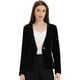 thumbnail image 1 of Blazer de Terciopelo con Un Botón Chaqueta de Manga Larga para Mujer Negro S, 1 of 5