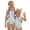 #A08-Cyan, variant on Abcomgle Girls Swimsuit Size 6 Strawberry Daisy Floral One Piece Girls Swimsuit Ruffled Stretchy Swimwear for Girls