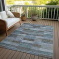 thumbnail image 6 of Addison Rugs Chantille Indoor/Outdoor Transitional Stripes Blue Washable Rectangle Rug, 9' x 12', 6 of 6