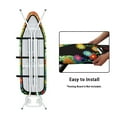 thumbnail image 4 of HELLHERO Floral and Black Cat Ironing Board Cover, 15x54 Inch Standard Ironing Board Cover with Elastic Edge and Hook and Loop Fasteners Scorch and Stain Resistant Cotton Ironing Cover, 4 of 5