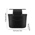 thumbnail image 2 of Darzheoy Car Trash Can, Leather Foldable Vehicle Seat Hanging Dustbin Container, Multi-Function Automotive Interior Garbage Storage Organizer Holder Bag Accessories, 2 of 6