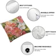thumbnail image 4 of BANET Throw Pillow Covers, Peach Blossom Spring Pink Flower Floral Print Square Short Plush Pillowcase Soft Decorative Cushion Case for Sofa Bedroom Car 22x22in, 4 of 5