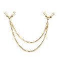 thumbnail image 2 of Christmas Deer Head Elk Neck Tip Tassel Double Chain Collar Pin Broche Mujeres jinwen Botones Collar, 2 of 8