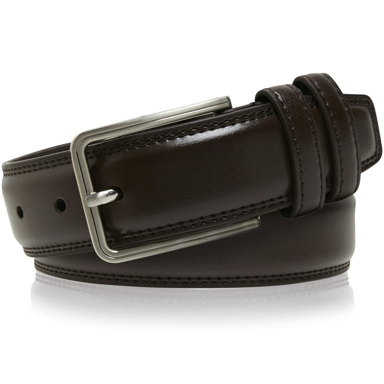 Genuine Leather Dress Belts For Men - Mens Belt For Suits, Jeans, Uniform  With Single Prong Buckle - Designed in the USA 