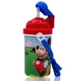 thumbnail image 3 of Disney Mickey Mouse Carrying Strap One Touch Water Bottle with Reusable Built in Straw, Safe Approved BPA Free, 3 of 5