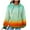 Mint Green, variant on VEKDONE Waffle Knit Hoodie for Women Plus Size Color Block Pullover Sweatshirts Casual Long Sleeve Drawstring Hooded Sweatshirt with Kangaroo Pockets