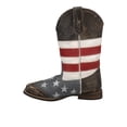 thumbnail image 3 of Roper Boys Americana Flag Square Toe Cowboy   Mid Calf Western Boots, 3 of 5