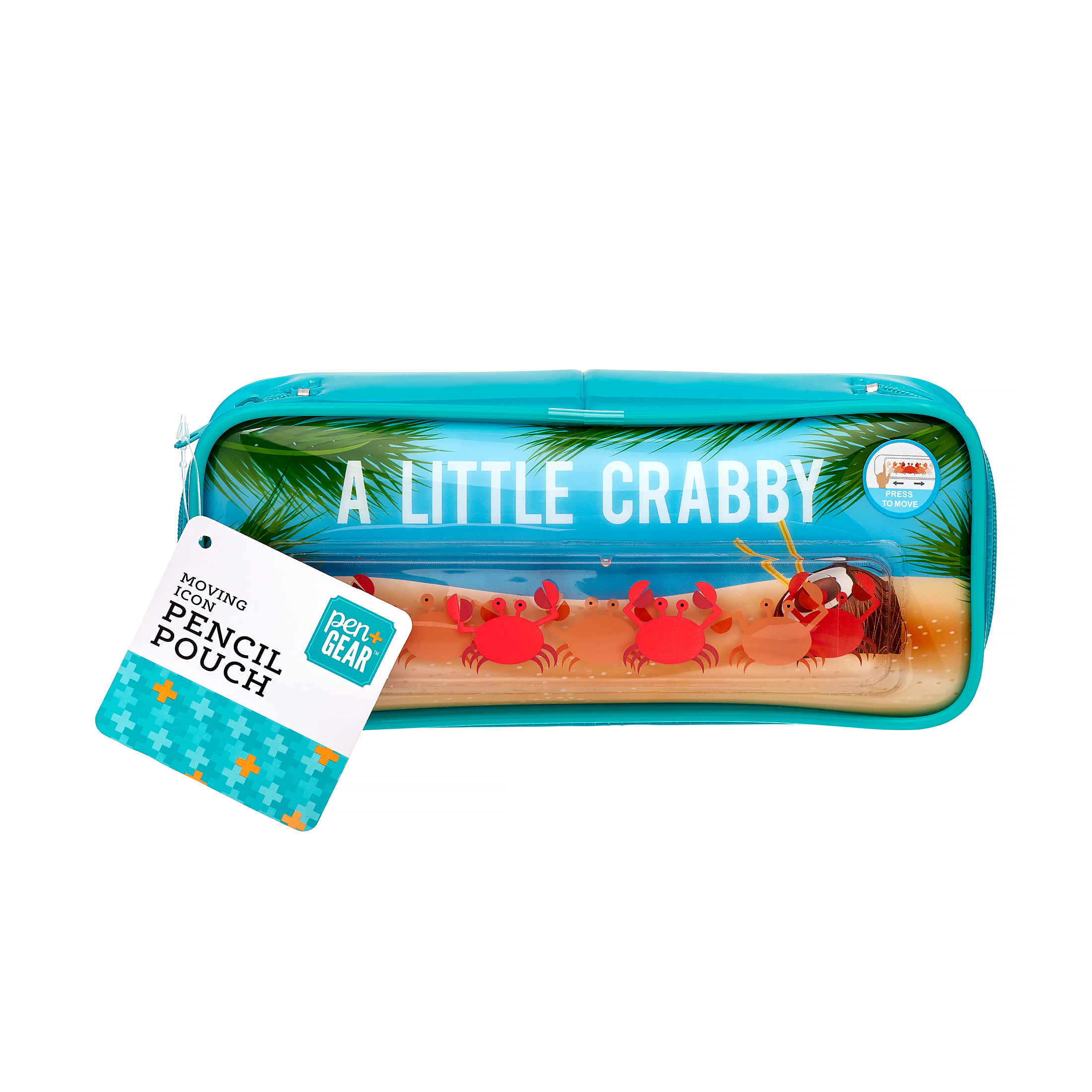 Pen + Gear Moving Icon Pencil Pouch, A Little Crabby