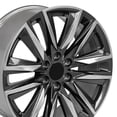 thumbnail image 5 of OE Wheels CA91 22 Inch Rim Fits Escalade Sport Style 6x139.7 22x9 Gloss Gunmetal with Polished Face - Hollander 4869 (1), 5 of 5
