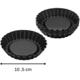 thumbnail image 3 of Zenker Non-Stick Carbon Steel Mini Tart Pans, 4-Inch Diameter, Set of 6, 3 of 8