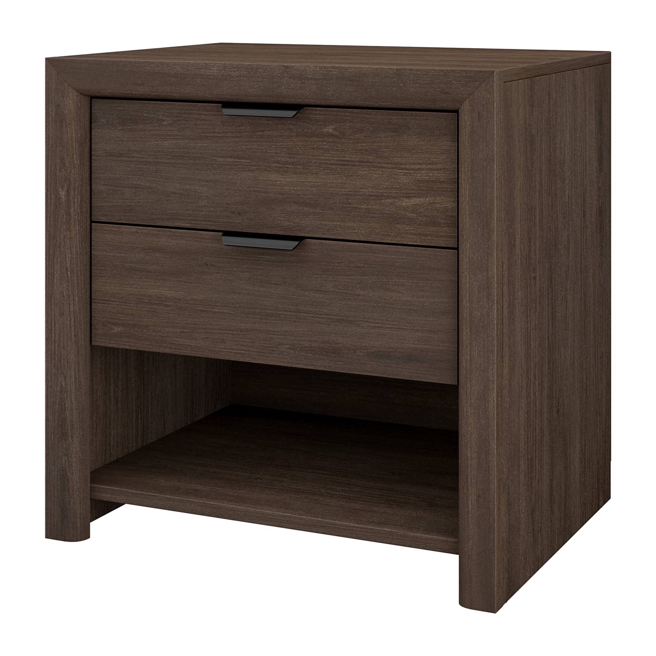 Evelyn&Zoe Modern/Contemporary 24" Wide Brown Oak Nightstand