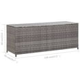 thumbnail image 4 of vidaXL Garden Storage Box Grey 120x50x60 cm Poly Rattan, 4 of 5