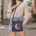 thumbnail image 5 of ZUXONGSY Moon Hummingbird Rose Print PU Leather Crossbody Handbag for Women Waterproof Sling Hobo Bag Multiple Pockets Bag Travel Bag with Shoulder Strap for Working Travel, 5 of 7