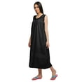 thumbnail image 3 of Moomaya Womens Lace Border Sleepwear For Ladies Button Placket Nightdress, 3 of 5