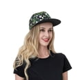 thumbnail image 4 of Flat Bill Trucker Hats for Women Men - Fun Panda Playing With Leaves Adjustable Flat Baseball Cap Snapback Hats Dad Hats for Men, 4 of 7