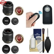 2X Nikon AF-P DX NIKKOR 18-55mm f/3.5-5.6G VR lens (White Box) W/ Remote & Cleaning Kit