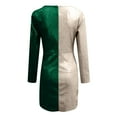 thumbnail image 5 of safuny Women's Mini Suit Coat Dress Solid Sequins Shiny Holiday Trendy Dresses Long Sleeve Elegant Cocktail Wedding Evening Party Lapel Button Green S, 5 of 5
