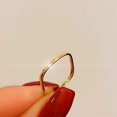 thumbnail image 2 of Rectangle Buckle Ring Minimalist Square Rings for Women Dainty Stackable Cubic Zirconi Engagement Rings, 2 of 7