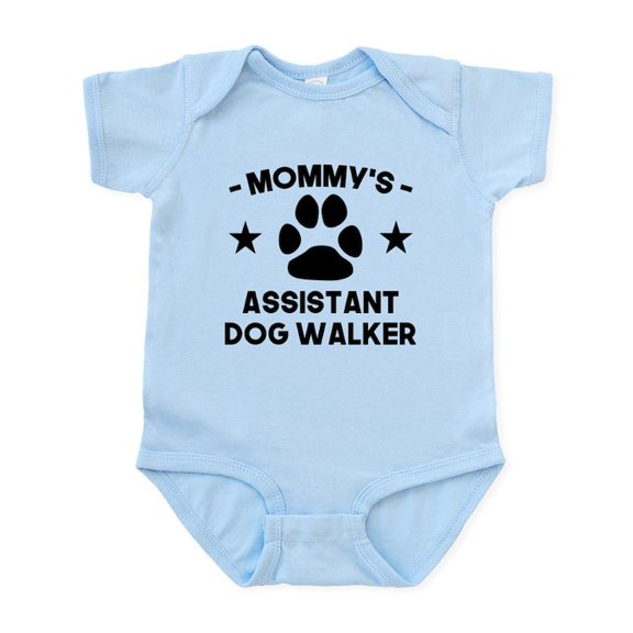 CafePress - Mommys Assistant Dog Walker Body Suit - Baby Light Bodysuit, Size Newborn - 24 Months