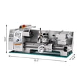 thumbnail image 2 of VEVOR Metal Lathe 8x16 Inch Precision Mini Metal Lathe 2500 RPM 750W Variable Speed Mini Lathe Bench Top with Digital Control System (8x16inch+Brush Motor), 2 of 9