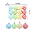 thumbnail image 3 of Christmas Ornaments Set 12 Pack Flocked Christmas Balls Multicolor Shatterproof Tree Decorations for Holiday Party and Home Decor, 3 of 9