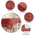 thumbnail image 6 of Christmas, Tablecloth Rectangle Table Cloth 60x120 , Waterproof Tablecloth Outdoor Table Cloth, Boho Red Gold Geometric Stripes Dots Washable Table Cover for Kitchen Dining Party, 6 of 8