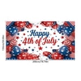 thumbnail image 3 of XGFHYJEH 4th of July Tablecloth, Patriotic Memorial Day Decor Print Table Cloth Round, Independence Day Decorations Red Blue and White Washable Tablecloths for Party Dinner, 150*200cm, 3 of 5