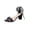 Black, variant on Womens Heeled Sandals Bow Decoration Block Heel Dress Casual Shoes White Cloth Size Us 9 Foot Length 10.24 Inch