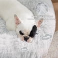 thumbnail image 3 of RUseeN Calming Donut Dog Bed, 27.6 inches Round Fluffy Dog Beds for Medium Dogs, Anti-Anxiety Plush Dog Bed, Machine Washable Pet Bed (Light Grey, Medium), 3 of 8