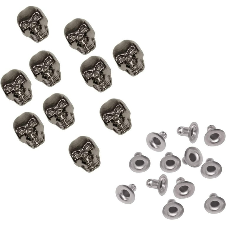 Trimming Shop Metal Skull Head Studs with Backpin Rivet for