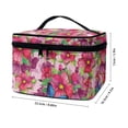 thumbnail image 6 of HELLHERO Flower Butterfly Kit Travel Cosmetic Organizer Bag with Brush Slots Polyester with Brush Holder With Brush Storage, 6 of 6