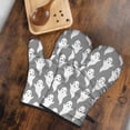 thumbnail image 5 of Cute Oven Mitts,Minimalist Halloween Ghosts Pattern Oven Mitt 2-Pack Set,Kitchen Gloves for Oven,Heat Resistant Oven Mitts 7.7"x12", 5 of 7