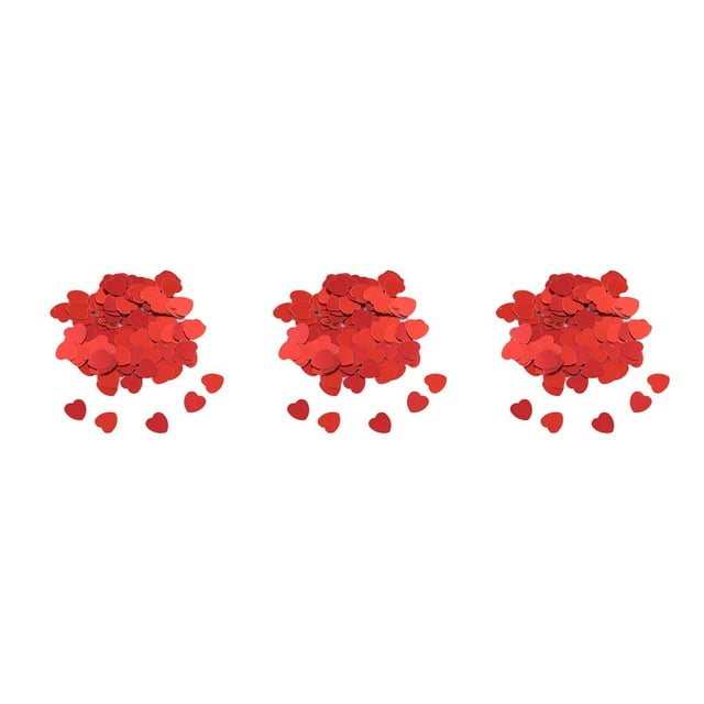maskred Paper Scraps Beautiful Wedding Accessory Plastic Material Confetti Tabletop Ornament Shape Resistant for Party Decoration Red15mm 3Set