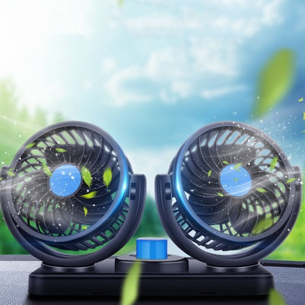 Ventilador eléctrico para automóvil, ventilador de doble cabezal para automóvil, ventilador de enfriamiento de aire para automóvil, ventilador de doble cabezal para automóvil, diseñado por expertos