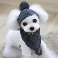 thumbnail image 1 of Hat for Dogs Winter Warm Stripes Knitted Hat+Scarf Collar Puppy Teddy Costume Christmas Clothes Santa Dog Costumes, 1 of 4