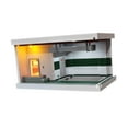 thumbnail image 1 of Vitrina de exhibición de coches a escala 1/64, diorama, escena de estacionamiento con iluminación, micropaisaje, decoración, vitrina, organizador, Verde, 1 of 8