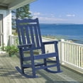 thumbnail image 2 of Sonerlic 1 Peak Outdoor Patio HIPS Rocking Adirondack Chair for Deck,Garden and Balcony,Navy Blue, 2 of 9