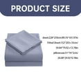thumbnail image 6 of Luxury Bed Sheets Set - 800 Thread Count 100% Egyptian Cotton Sheets - 4 Piece Sheet Set Fits Mattress Upto 24 Inch Deep Pocket Sateen Weave for Soft Fitted Sheet - Navy Blue Solid King Size, 6 of 9