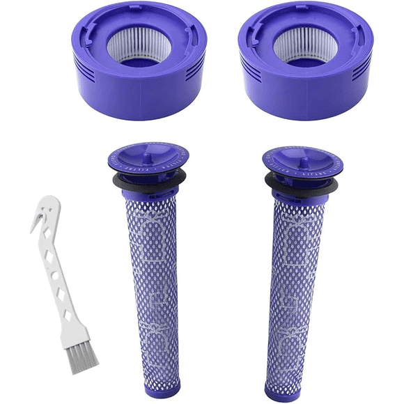 Paquete de 4 filtros de aspiradora V7 V8 para filtro Dyson V8, piezas de repuesto Dyson V7 para aspiradora V8 Animal Absolute Motorhead SV10 SV11, 2 postes y 2 prefiltros, comparar con la parte #