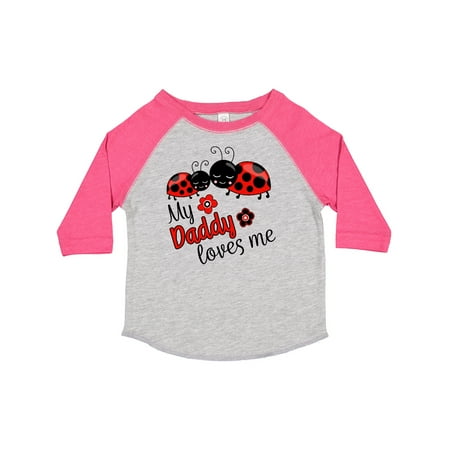

Inktastic My Daddy Loves Me with Cute Ladybugs Gift Toddler Boy or Toddler Girl T-Shirt