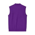 thumbnail image 5 of Men's Sweater Vest Solid Color V Neck Button Down Sleeveless Cardigan Vest, 5 of 7