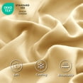 thumbnail image 7 of Lidoloka Luxury 100% Bamboo Bed Sheets Set King Size 4Pcs for Adult,16"Deep Pocket,Striped Champagne ﻿, 7 of 7