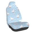 thumbnail image 1 of Wukai Goose White Flowers Full Set Car Seat Covers with Soft Padding Universal Auto Front Seats Protector and Cushion Mat, 1 of 5