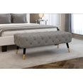 thumbnail image 4 of Modern Tufted Bench, Grey, 4 of 7